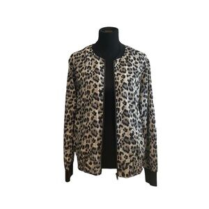 Animal Print Zipper Jacket